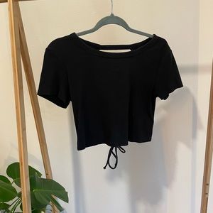 Black Crop Tee